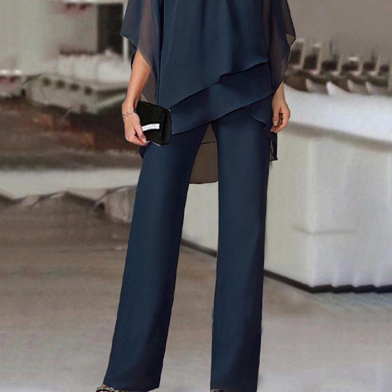 Solid Color Loose One-piece Casual Irregular Suit