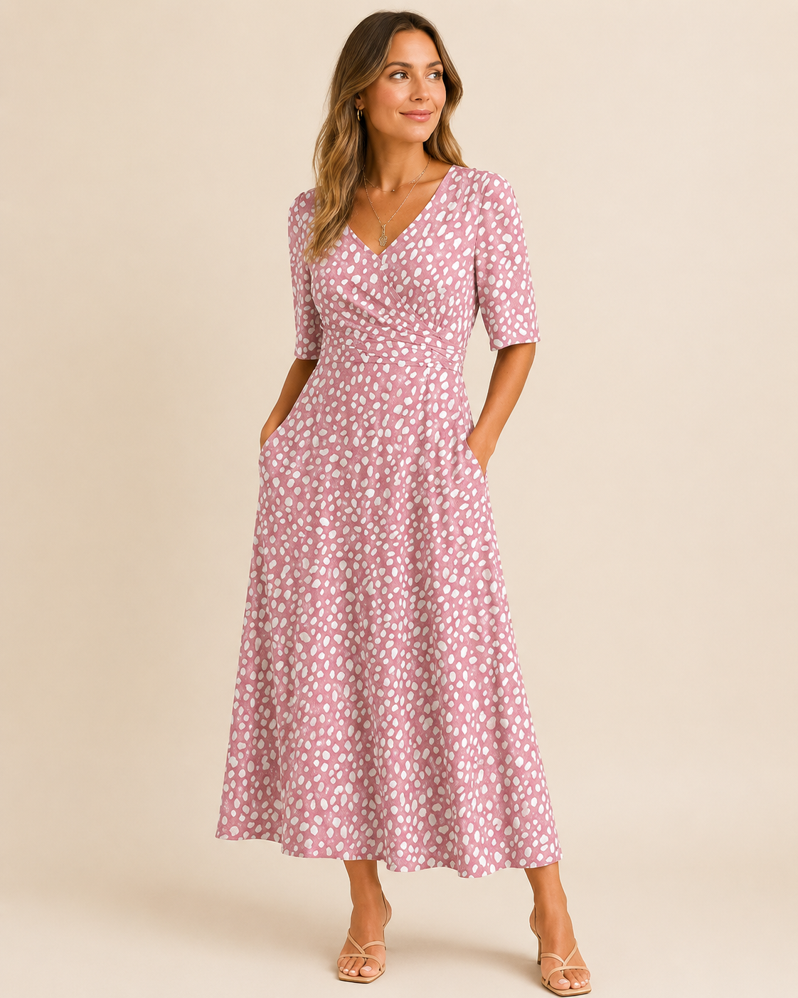 Harper | Polka Midi Dress