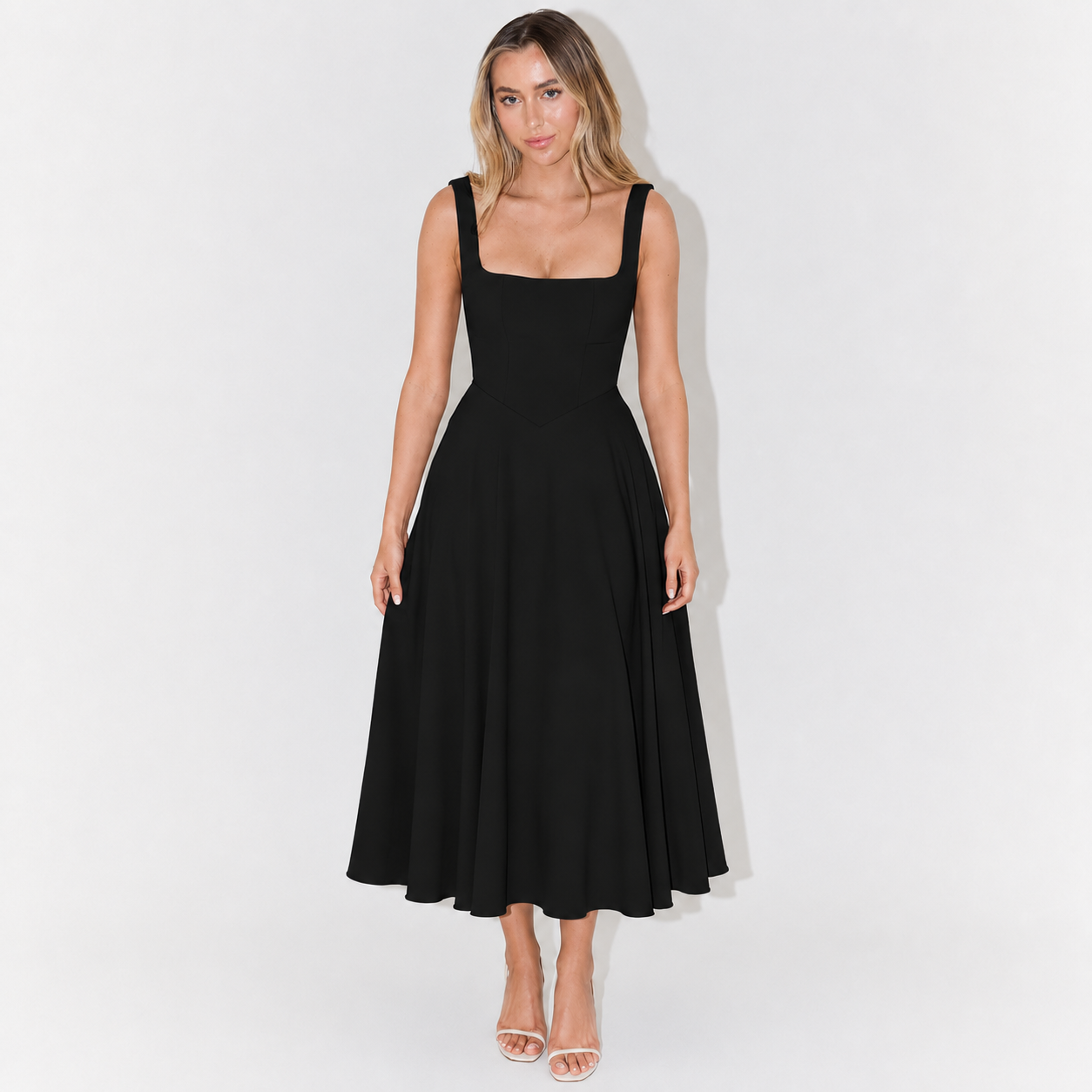 Audrey Square-Neck Dress