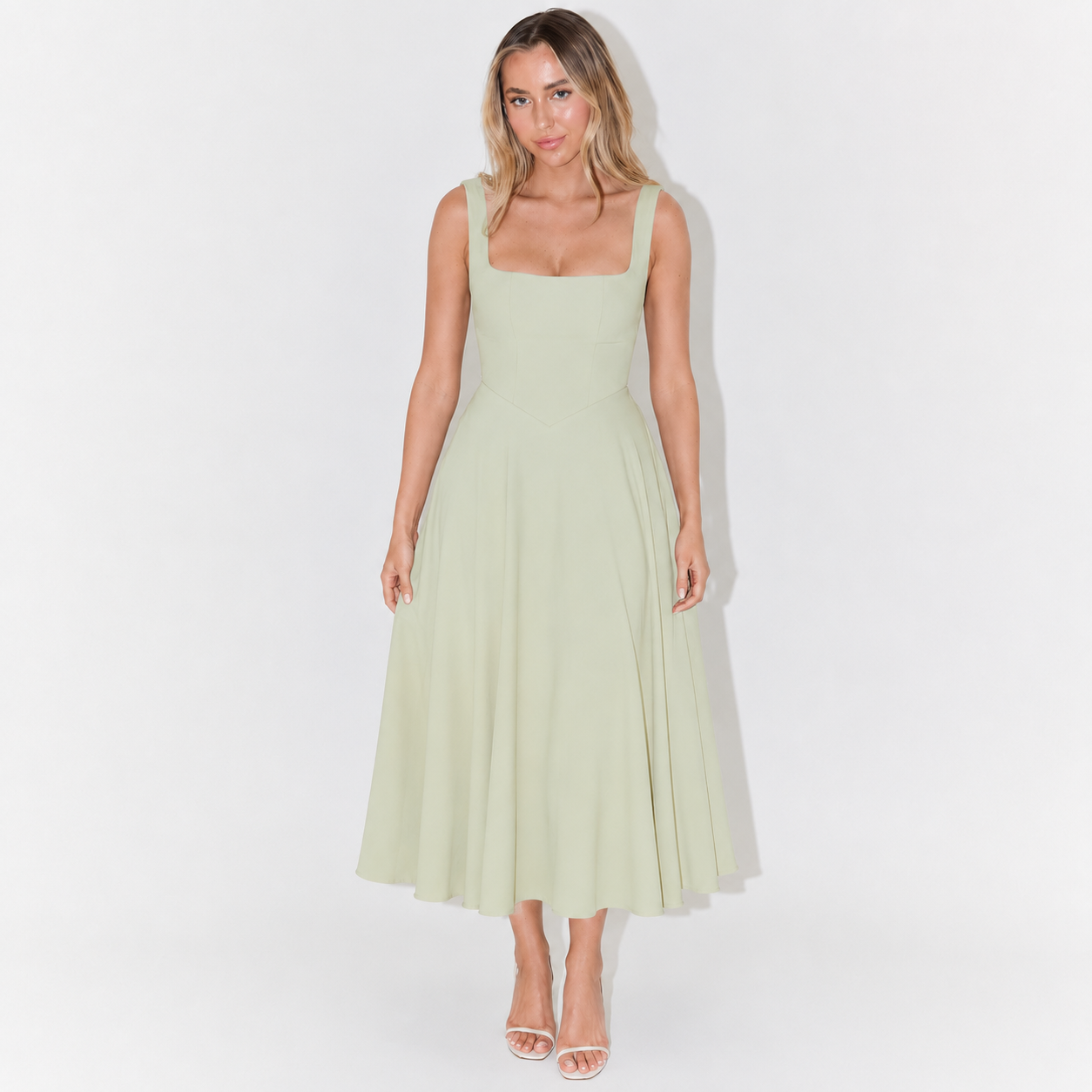 Audrey Square-Neck Dress