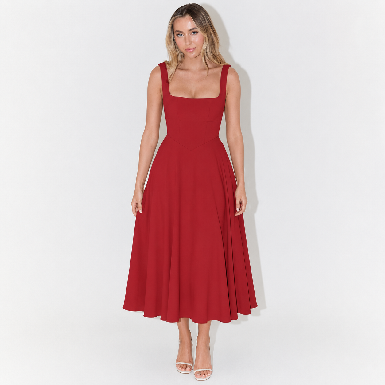 Audrey Square-Neck Dress