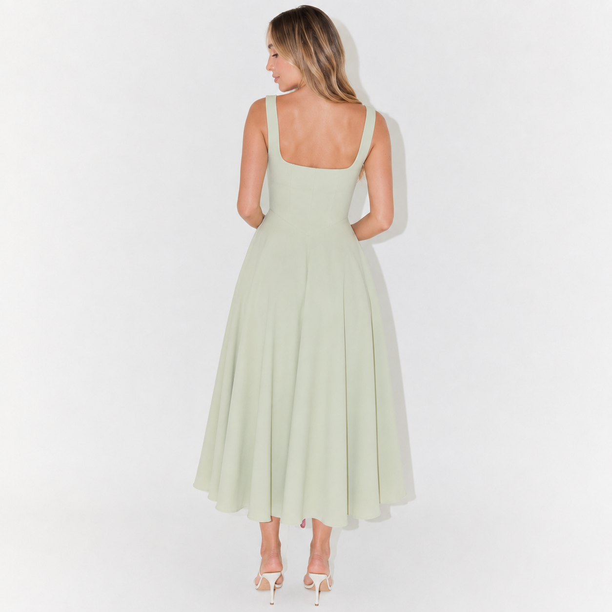 Audrey Square-Neck Dress