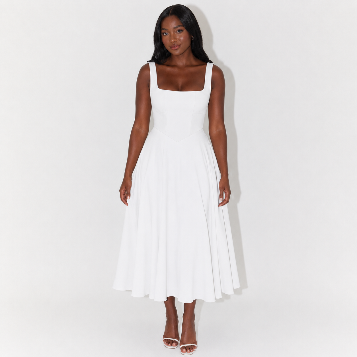 Audrey Square-Neck Dress