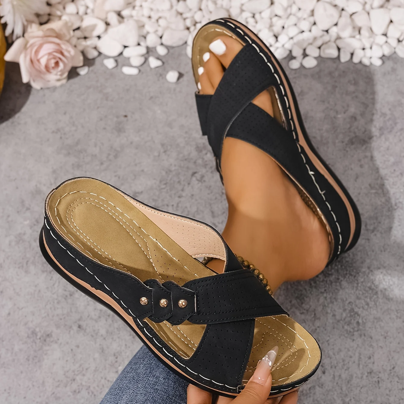 Daniela | Supportive Comfort Wedge Sandals