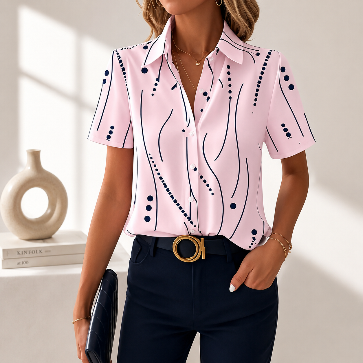 Ava | Elegant Abstract Blouse