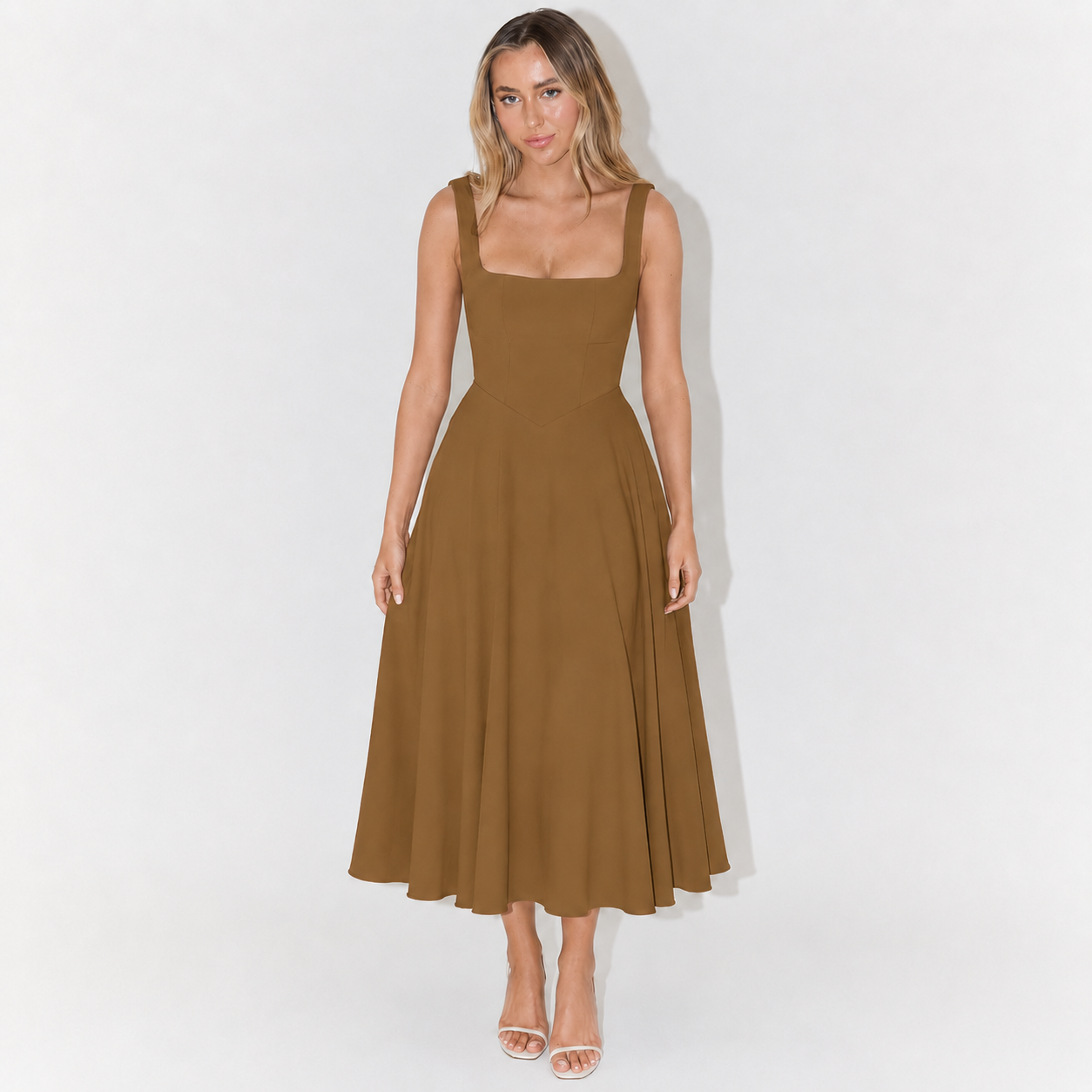 Audrey Square-Neck Dress