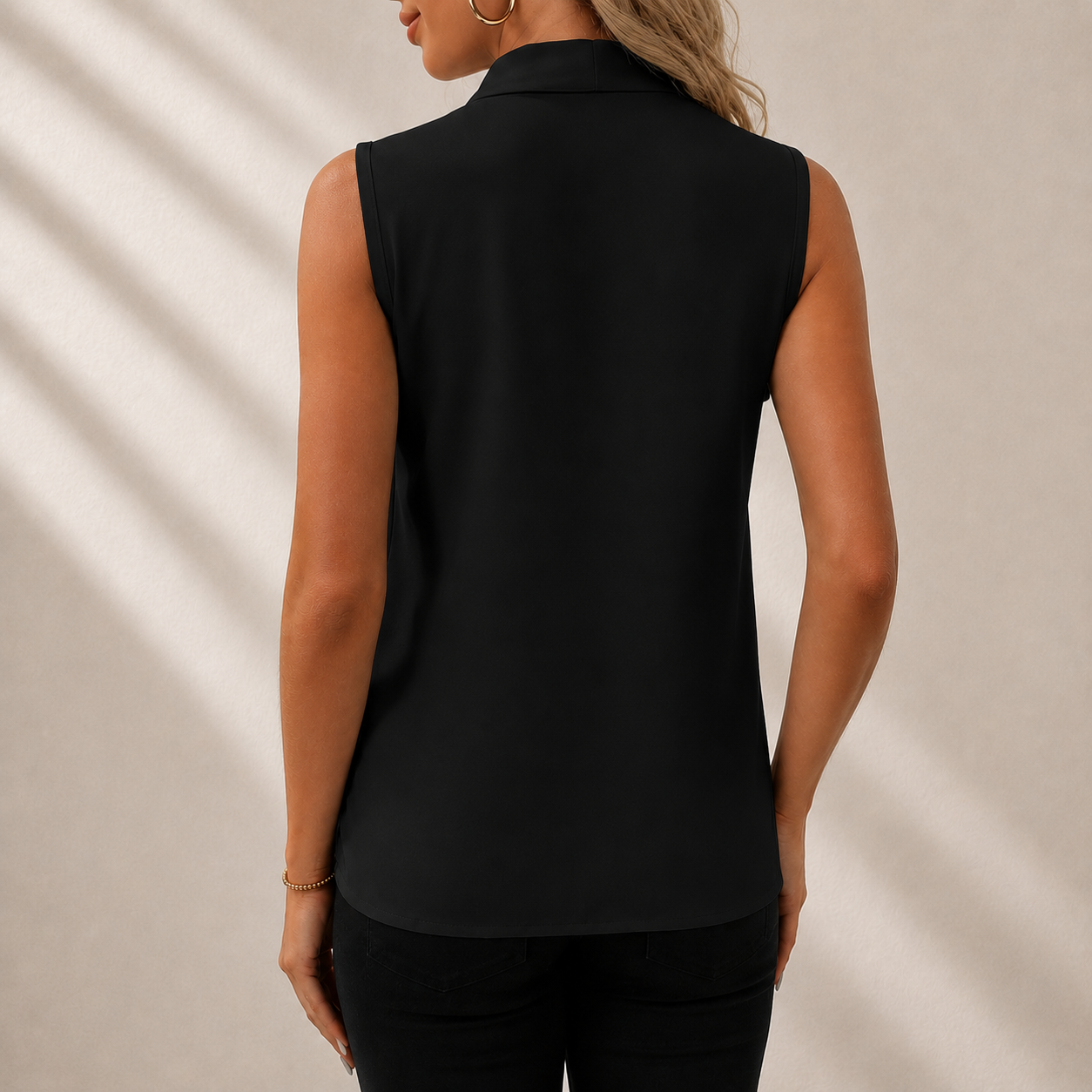 Elena | Sleeveless V-Neck Blouse