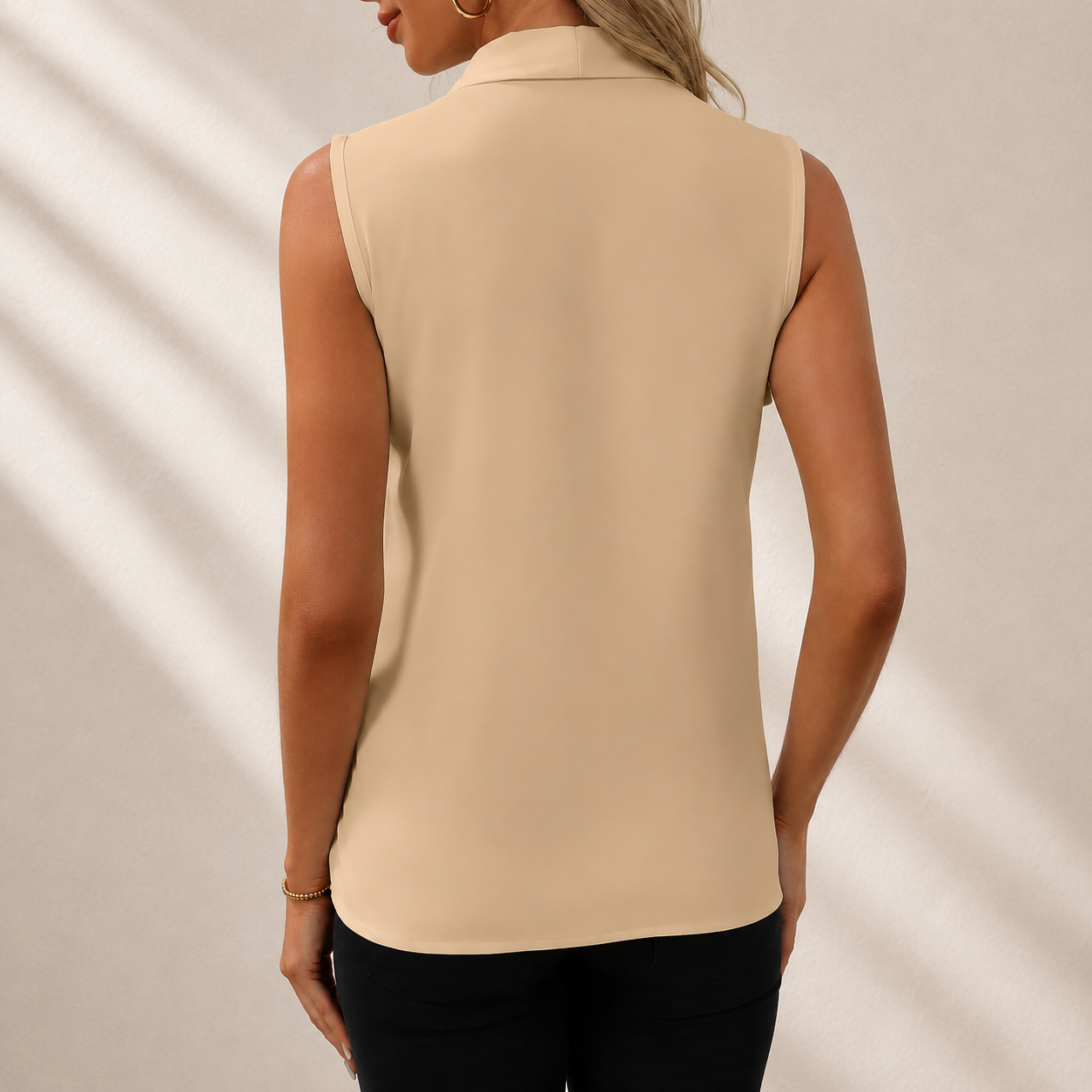 Elena | Sleeveless V-Neck Blouse