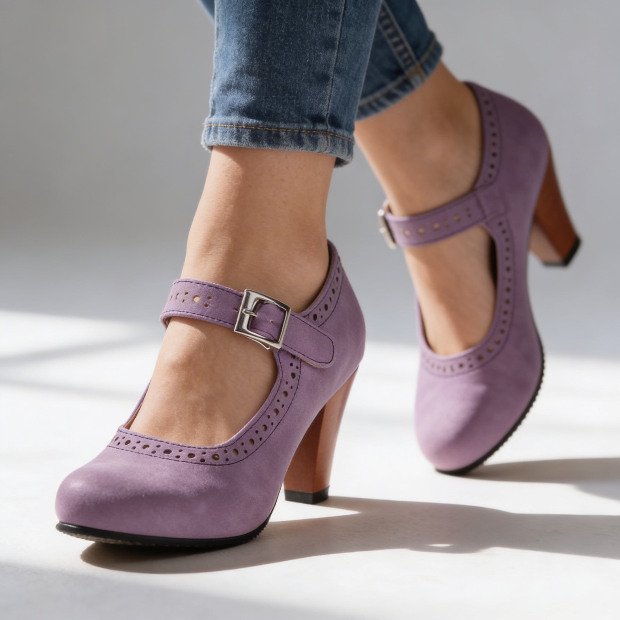 Stella | Brogue Buckle Loafers